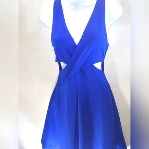 Express cobalt blue cutout mini dress size 2